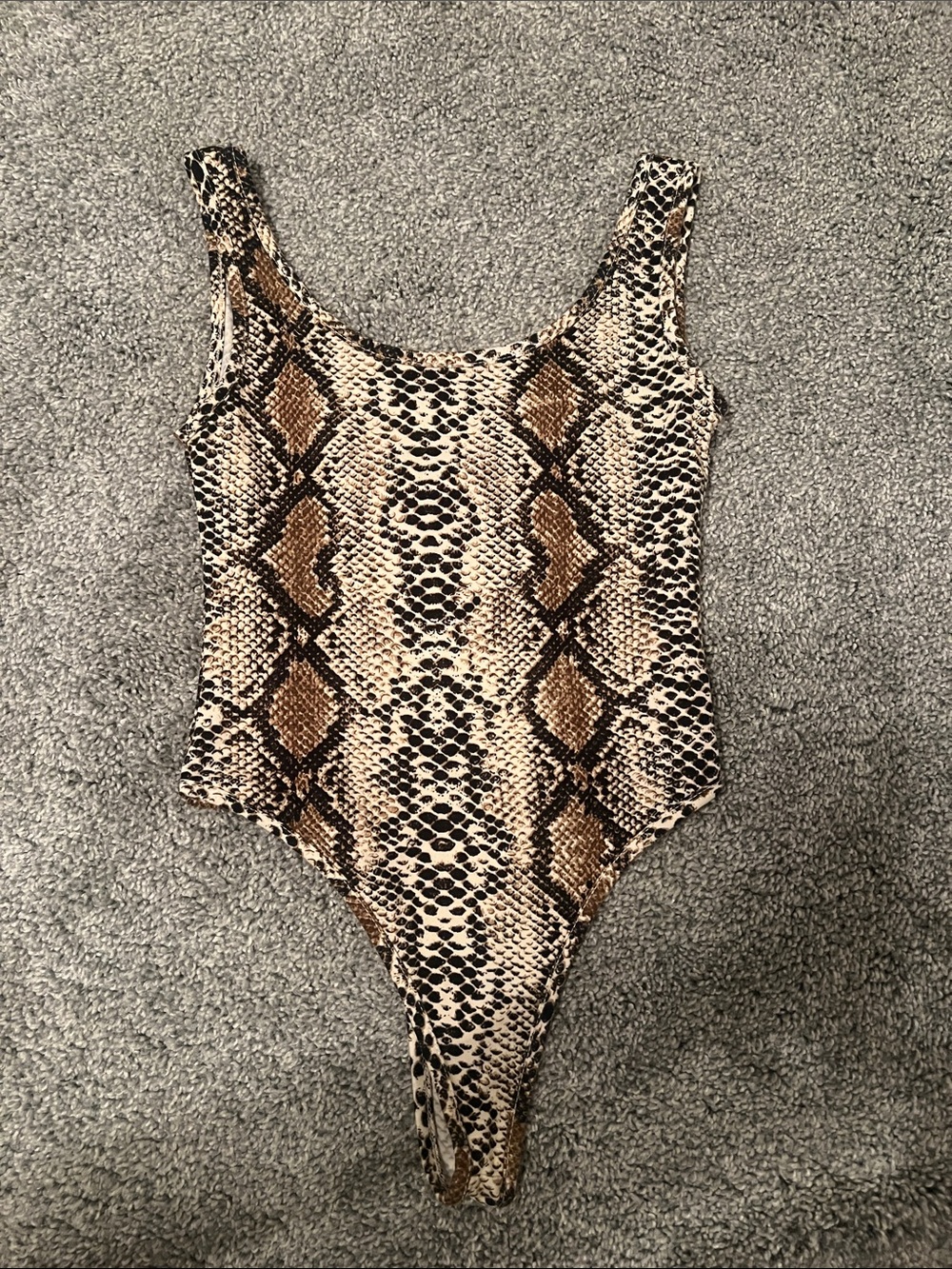 Snakeskin print bodysuit size small